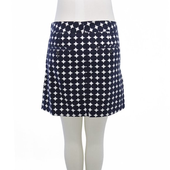 J. Crew Blue & White Polka Dot Mini Skirt (6) - Picture 3 of 3